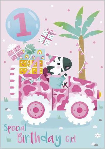 Picture of SPECIAL BIRTHDAY GIRL 1ST BIRTHDAY CARD